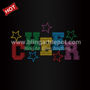 Cheer Rhinestone Transfer Custom